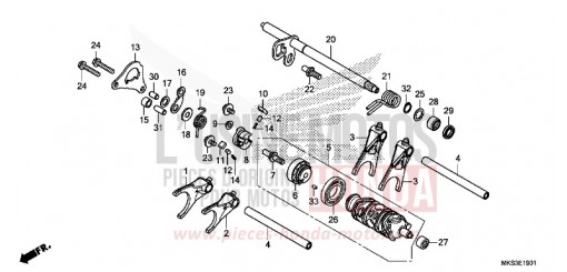 BARILLET DE SELECTION (CRF1100D/D2/D4/DL/DL2/DL4) CRF1100DL de 2020
